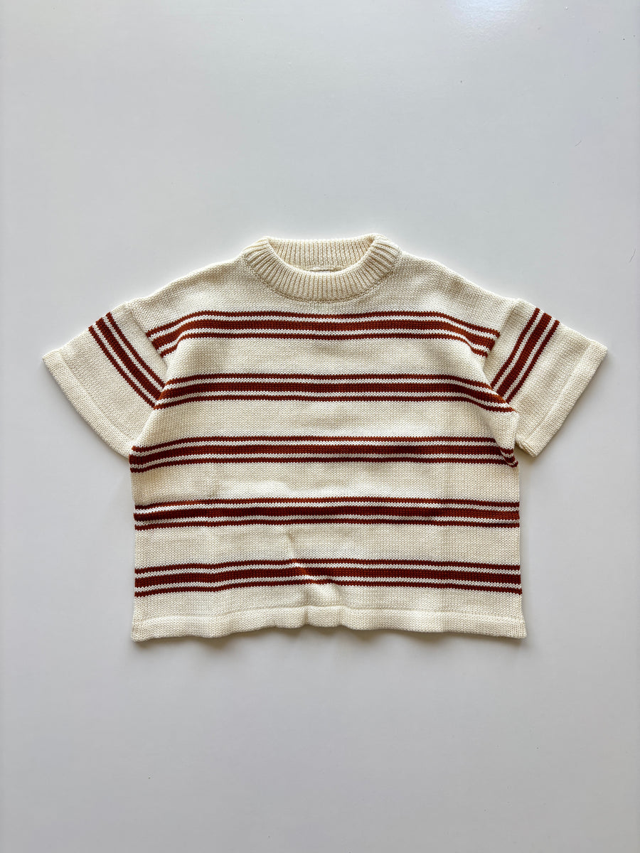 casual stripe knit tee