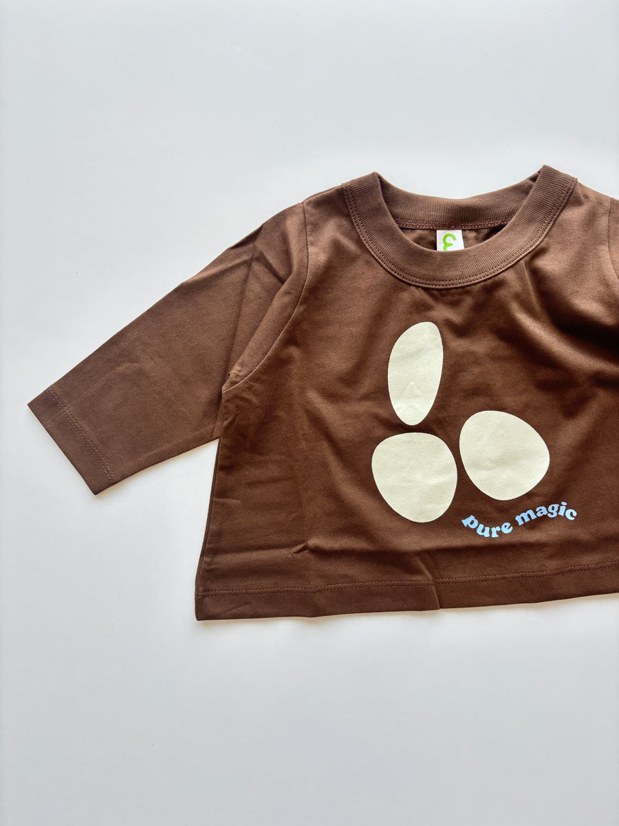 long sleeve top - chocolate