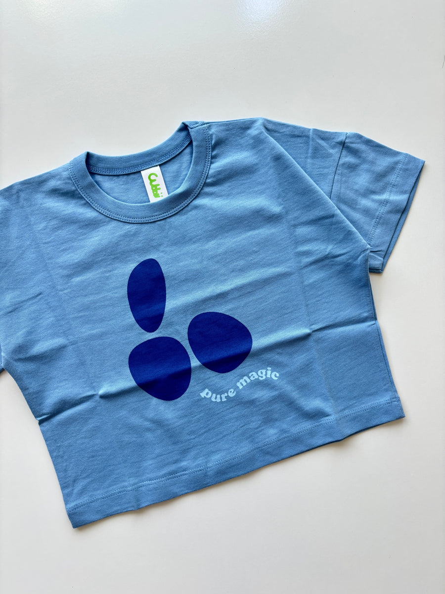 pure magic boxy tee - ocean blue